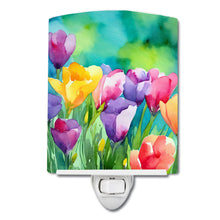 Load image into Gallery viewer, Freesias in Watercolor Ceramic Night Light
