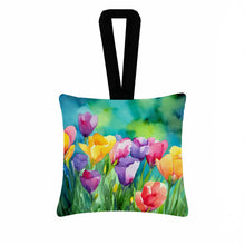 Load image into Gallery viewer, Freesias in Watercolor Hanging Square Fabric Ornament 3.5 × 3.5