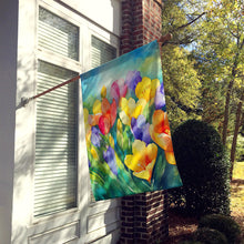 Load image into Gallery viewer, Freesias in Watercolor House Flag
