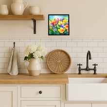 Load image into Gallery viewer, Freesias in Watercolor Framed Metal Print