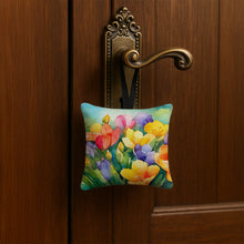 Load image into Gallery viewer, Freesias in Watercolor Hanging Square Fabric Ornament 3.5 × 3.5