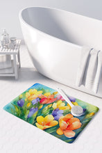 Load image into Gallery viewer, Freesias in Watercolor Memory Foam Kitchen Mat
