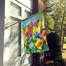 Load image into Gallery viewer, Freesias in Watercolor House Flag