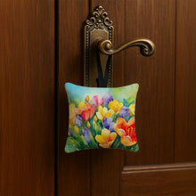 Load image into Gallery viewer, Freesias in Watercolor Hanging Square Fabric Ornament 3.5 × 3.5