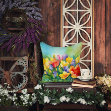 Load image into Gallery viewer, Freesias in Watercolor Throw Pillow