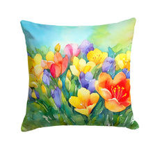 Load image into Gallery viewer, Freesias in Watercolor Throw Pillow