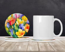 Load image into Gallery viewer, Freesias in Watercolor Large Sandstone Coasters Pack of 4