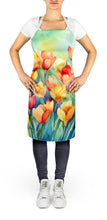 Load image into Gallery viewer, Freesias in Watercolor Apron – Artist-Designed Kitchen, BBQ &amp; Craft Apron