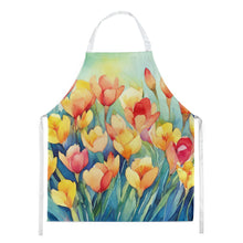 Load image into Gallery viewer, Freesias in Watercolor Apron – Artist-Designed Kitchen, BBQ &amp; Craft Apron