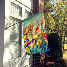 Load image into Gallery viewer, Freesias in Watercolor House Flag