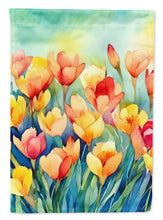 Load image into Gallery viewer, Freesias in Watercolor House Flag
