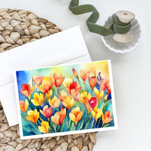 Load image into Gallery viewer, Freesias in Watercolor Greeting Cards -  Blank Note Cards – 8-Pack of Artist-Designed Cards with Envelopes