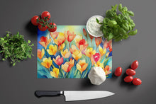 Load image into Gallery viewer, Freesias in Watercolor Glass Cutting Boards – Durable, Decorative Kitchen Art Large