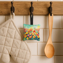 Load image into Gallery viewer, Freesias in Watercolor Hanging Square Fabric Ornament 3.5 × 3.5