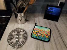 Load image into Gallery viewer, Freesias in Watercolor Pot Holders - Set of 2 Decorative Kitchen Helpers | Made in the USA