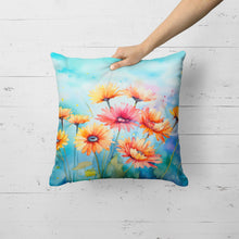 Load image into Gallery viewer, Gerbera Daisies in Watercolor Throw Pillow