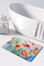 Load image into Gallery viewer, Gerbera Daisies in Watercolor Memory Foam Kitchen Mat