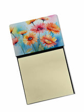 Load image into Gallery viewer, Gerbera Daisies in Watercolor Sticky Note Holder- Refiilable Desk Accessory Note Pad