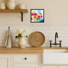 Load image into Gallery viewer, Gerbera Daisies in Watercolor Framed Metal Print