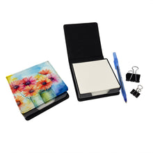 Load image into Gallery viewer, Gerbera Daisies in Watercolor PU Leather Note Paper Holder