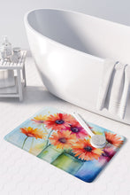 Load image into Gallery viewer, Gerbera Daisies in Watercolor Memory Foam Kitchen Mat