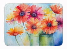 Load image into Gallery viewer, Gerbera Daisies in Watercolor Memory Foam Kitchen Mat