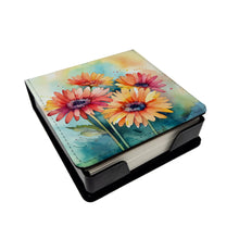 Load image into Gallery viewer, Gerbera Daisies in Watercolor PU Leather Note Paper Holder