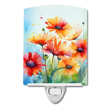 Load image into Gallery viewer, Gerbera Daisies in Watercolor Ceramic Night Light