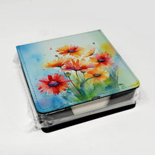 Load image into Gallery viewer, Gerbera Daisies in Watercolor PU Leather Note Paper Holder