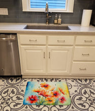 Load image into Gallery viewer, Gerbera Daisies in Watercolor Memory Foam Kitchen Mat