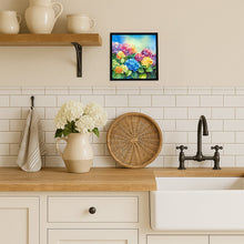 Load image into Gallery viewer, Hydrangeas in Watercolor Framed Metal Print