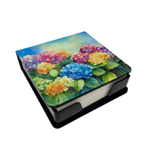 Load image into Gallery viewer, Hydrangeas in Watercolor PU Leather Note Paper Holder