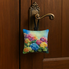 Load image into Gallery viewer, Hydrangeas in Watercolor Hanging Square Fabric Ornament 3.5 × 3.5