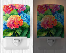 Load image into Gallery viewer, Hydrangeas in Watercolor Ceramic Night Light