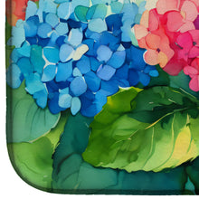 Load image into Gallery viewer, Hydrangeas in Watercolor Dish Drying Mat