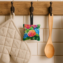 Load image into Gallery viewer, Hydrangeas in Watercolor Hanging Square Fabric Ornament 3.5 × 3.5