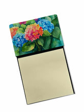 Load image into Gallery viewer, Hydrangeas in Watercolor Sticky Note Holder- Refiilable Desk Accessory Note Pad