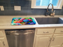 Load image into Gallery viewer, Hydrangeas in Watercolor Dish Drying Mat