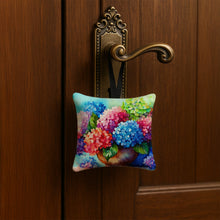 Load image into Gallery viewer, Hydrangeas in Watercolor Hanging Square Fabric Ornament 3.5 × 3.5