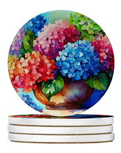 Load image into Gallery viewer, Hydrangeas in Watercolor Large Sandstone Coasters Pack of 4