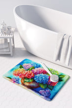 Load image into Gallery viewer, Hydrangeas in Watercolor Memory Foam Kitchen Mat
