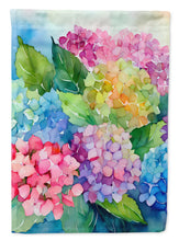 Load image into Gallery viewer, Hydrangeas in Watercolor House Flag