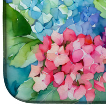Load image into Gallery viewer, Hydrangeas in Watercolor Dish Drying Mat