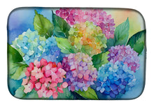 Load image into Gallery viewer, Hydrangeas in Watercolor Dish Drying Mat