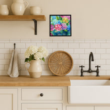 Load image into Gallery viewer, Hydrangeas in Watercolor Framed Metal Print