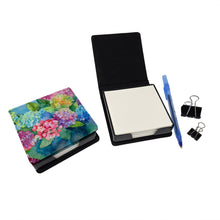 Load image into Gallery viewer, Hydrangeas in Watercolor PU Leather Note Paper Holder