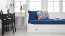 Load image into Gallery viewer, Hydrangeas in Watercolor Fabric Standard Pillowcase – Artistic Decorative Front, White Back