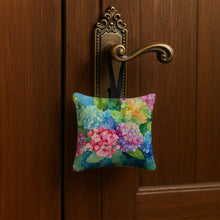Load image into Gallery viewer, Hydrangeas in Watercolor Hanging Square Fabric Ornament 3.5 × 3.5