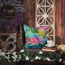 Load image into Gallery viewer, Hydrangeas in Watercolor Throw Pillow