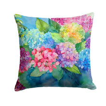 Load image into Gallery viewer, Hydrangeas in Watercolor Throw Pillow